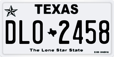 TX license plate DLO2458