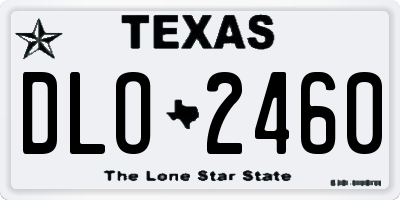 TX license plate DLO2460