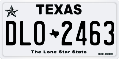 TX license plate DLO2463