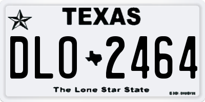 TX license plate DLO2464