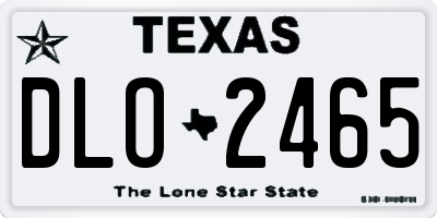 TX license plate DLO2465