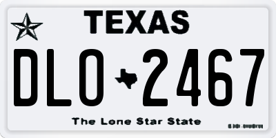 TX license plate DLO2467