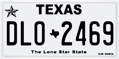 TX license plate DLO2469