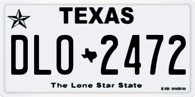 TX license plate DLO2472