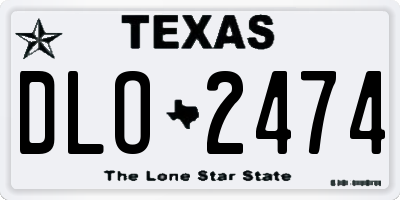 TX license plate DLO2474