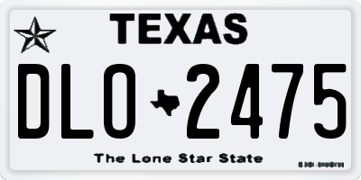 TX license plate DLO2475