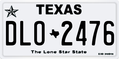 TX license plate DLO2476