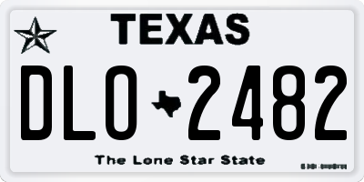 TX license plate DLO2482