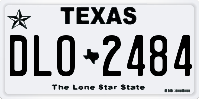TX license plate DLO2484
