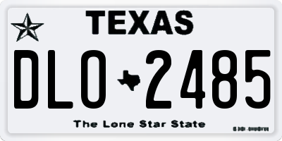 TX license plate DLO2485