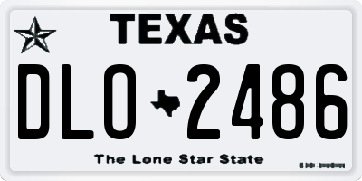 TX license plate DLO2486
