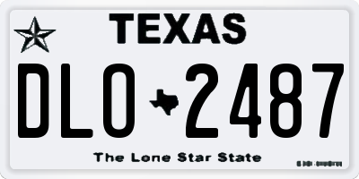 TX license plate DLO2487