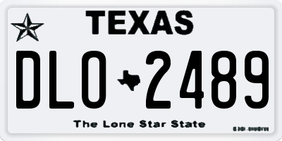 TX license plate DLO2489