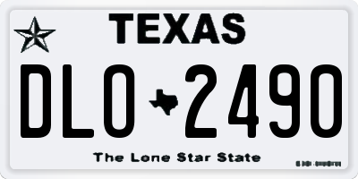 TX license plate DLO2490