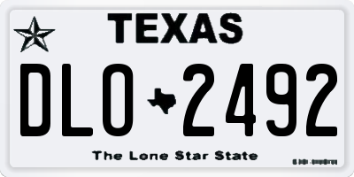 TX license plate DLO2492