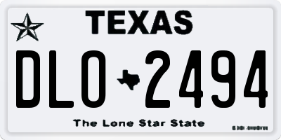 TX license plate DLO2494
