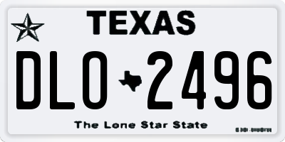 TX license plate DLO2496