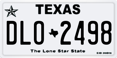 TX license plate DLO2498