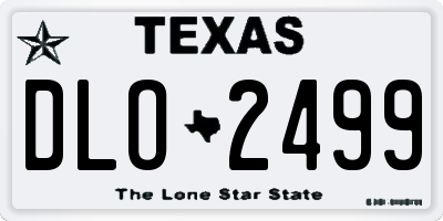 TX license plate DLO2499