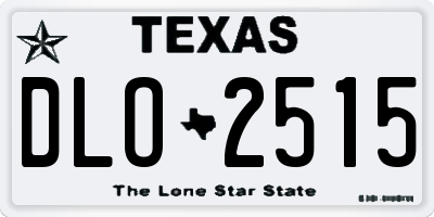 TX license plate DLO2515