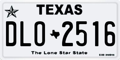 TX license plate DLO2516