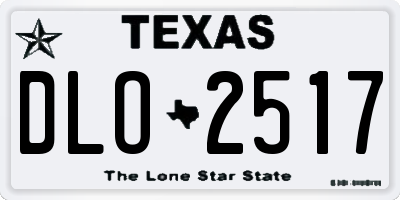 TX license plate DLO2517