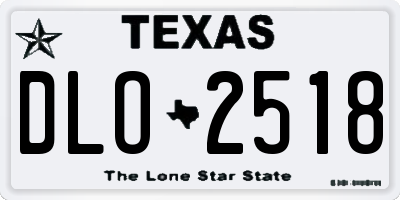TX license plate DLO2518