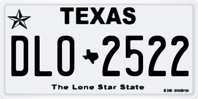TX license plate DLO2522