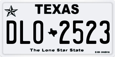 TX license plate DLO2523