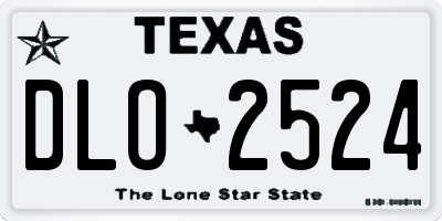 TX license plate DLO2524