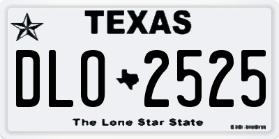 TX license plate DLO2525