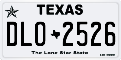 TX license plate DLO2526