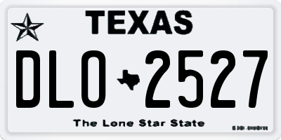 TX license plate DLO2527