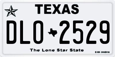 TX license plate DLO2529