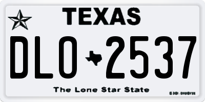 TX license plate DLO2537