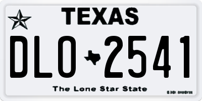 TX license plate DLO2541