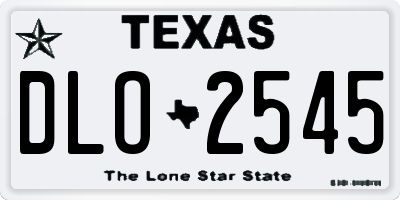TX license plate DLO2545
