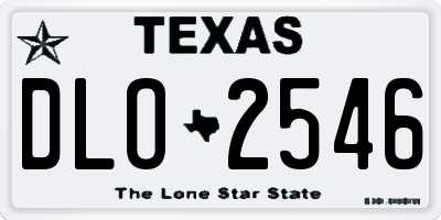 TX license plate DLO2546