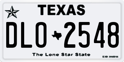 TX license plate DLO2548