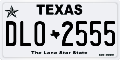 TX license plate DLO2555