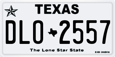 TX license plate DLO2557