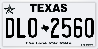 TX license plate DLO2560