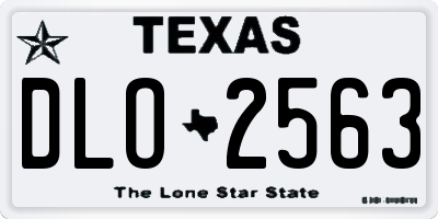 TX license plate DLO2563