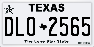 TX license plate DLO2565