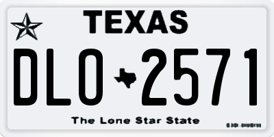 TX license plate DLO2571