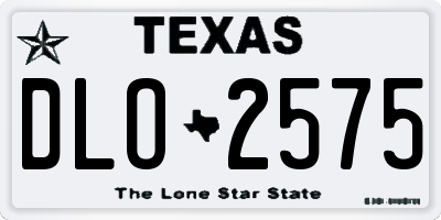 TX license plate DLO2575