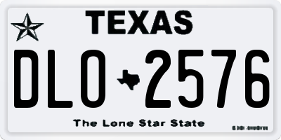 TX license plate DLO2576