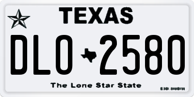 TX license plate DLO2580