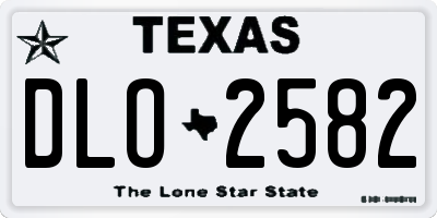 TX license plate DLO2582