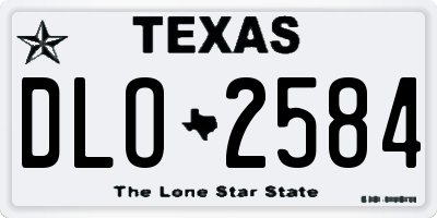 TX license plate DLO2584
